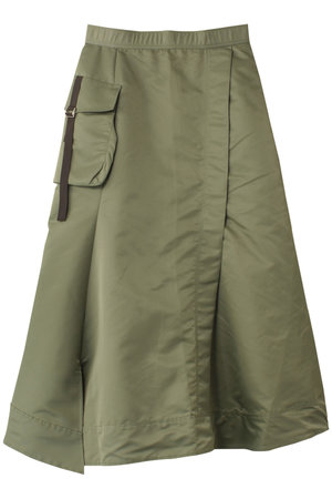 ティーチ/TEECHIの「カーゴトライアングルスカート」ミリタリーサテン(110700/110702)