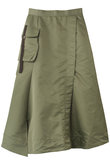 「カーゴトライアングルスカート」ミリタリーサテン