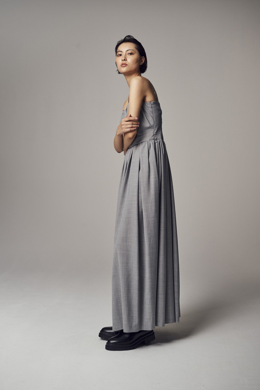 TEECHI(ティーチ)｜「ベアトップボリュームワンピース」ブレンデッド  