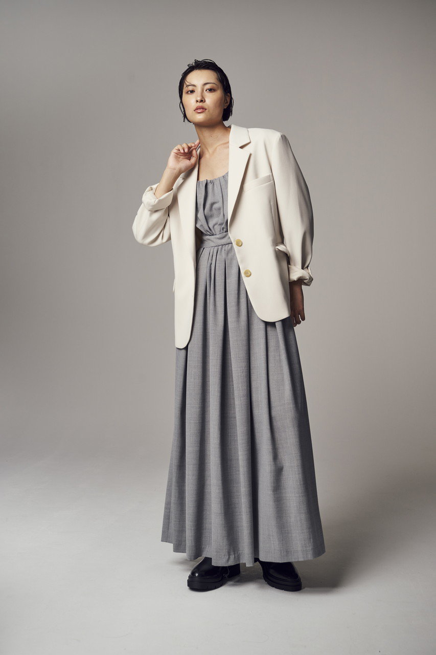 TEECHI(ティーチ)｜「ベアトップボリュームワンピース」ブレンデッド