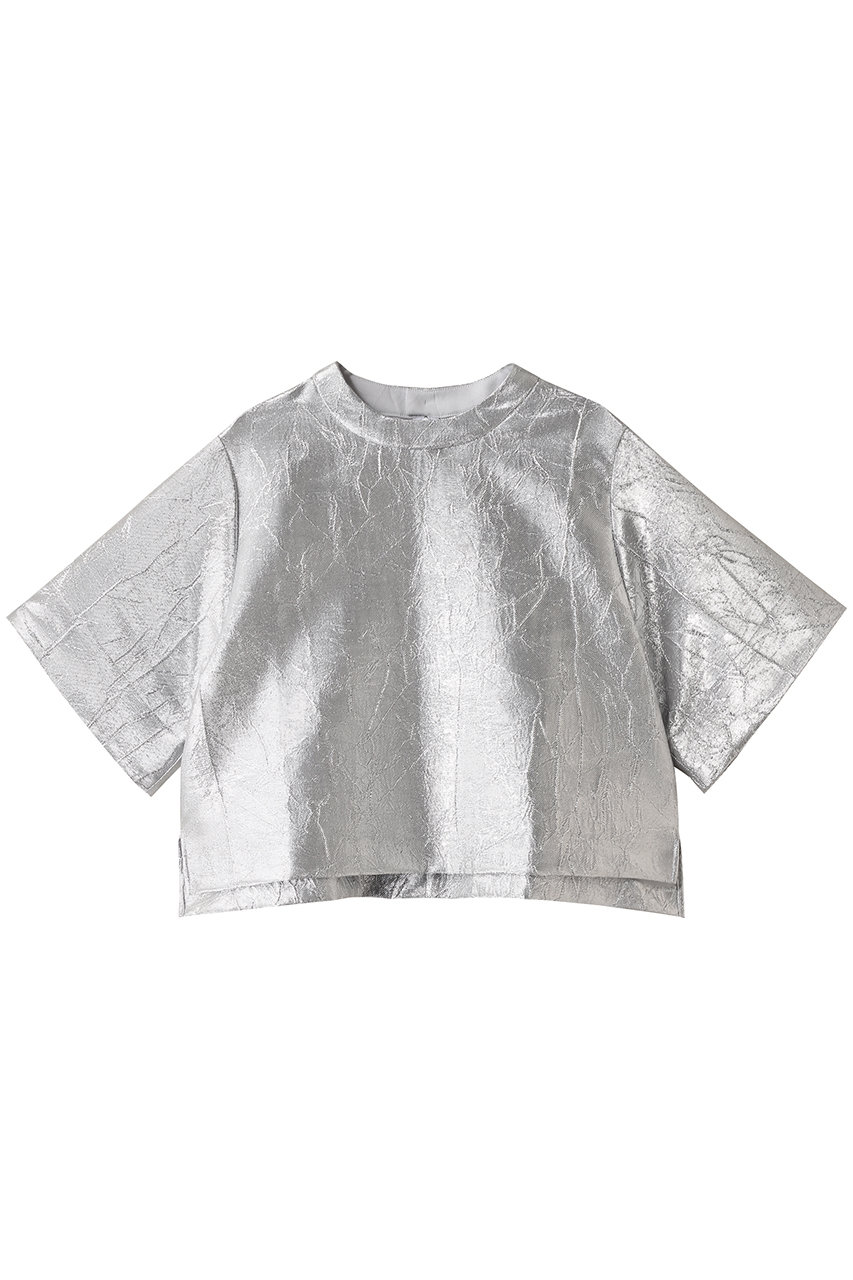 TEECHI メタリックジャカードトップス (シルバー, 1) ティーチ ELLE SHOP TEECHI メタリックジャカードトップス (シルバー, 1) ティーチ ELLE SHOP