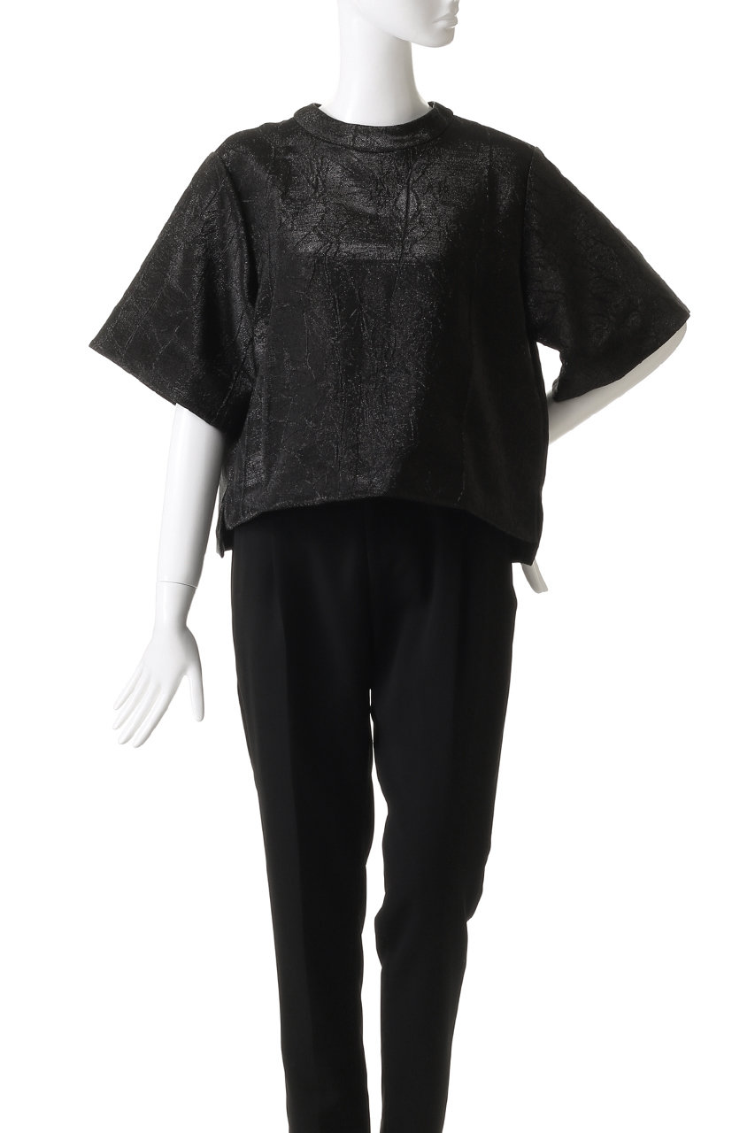 プリーツプリーズ　メタリック　シルバー Vネック 長袖 トップス　華やかな印象 PLEATS PLEASE ISSEY MIYAKE - プリーツプリーズ◯シルバートップスの