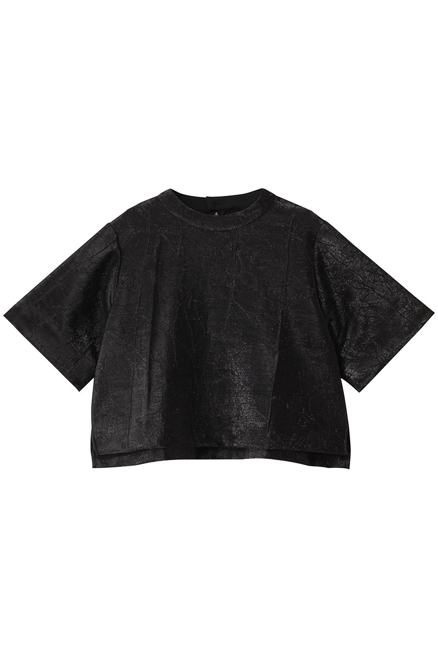 TEECHI メタリックジャカードトップス (ブラック, 2) ティーチ ELLE SHOP TEECHI メタリックジャカードトップス (ブラック, 2) ティーチ ELLE SHOP