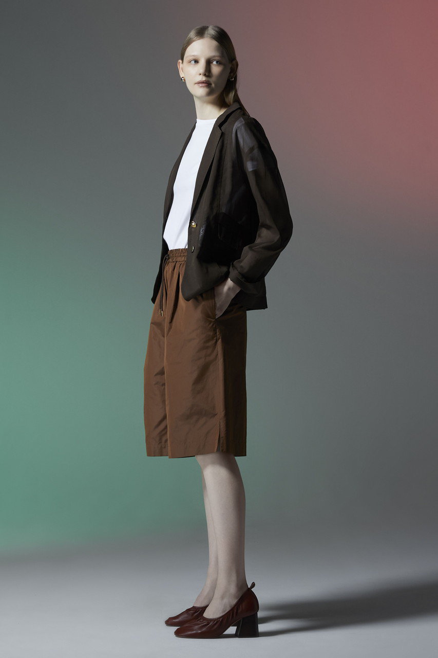 346 ICHI イチ シアースリーブ テーラードジャケット トップス シアーテーラードハーフジャケット【メール便可／70】 | titivate