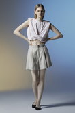 ケープ付きリネンショーツ