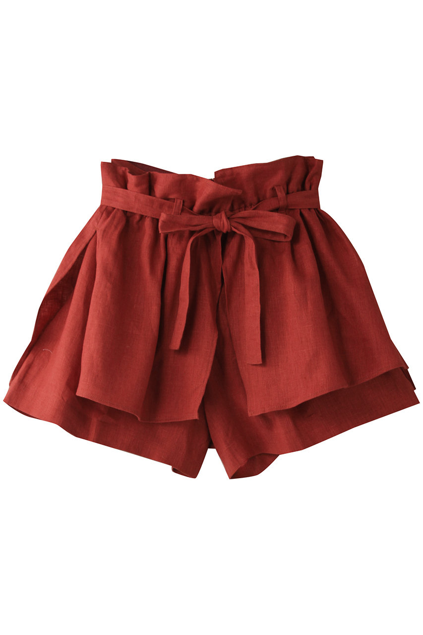 TEECHI ケープ付きリネンショーツ (レッド, 36) ティーチ ELLE SHOP TEECHI ケープ付きリネンショーツ (レッド, 36) ティーチ ELLE SHOP