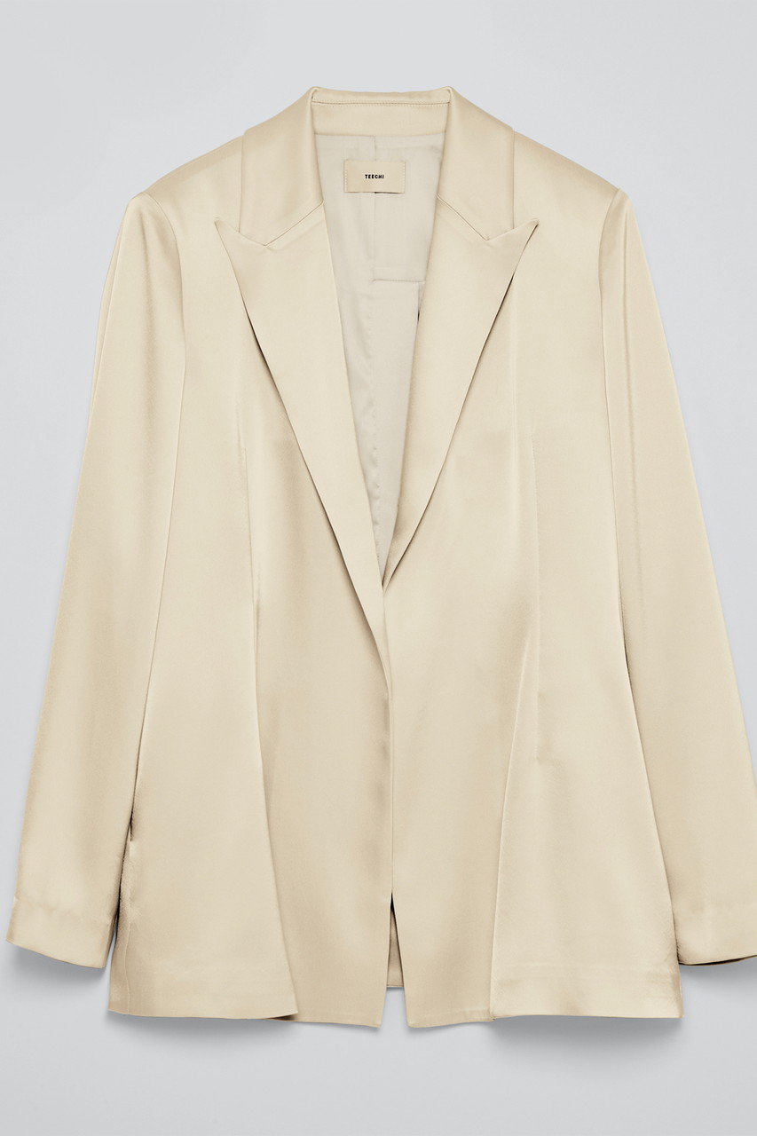 TEECHI サテンジャケット (ベージュ, 38) ティーチ ELLE SHOP TEECHI サテンジャケット (ベージュ, 38) ティーチ ELLE SHOP