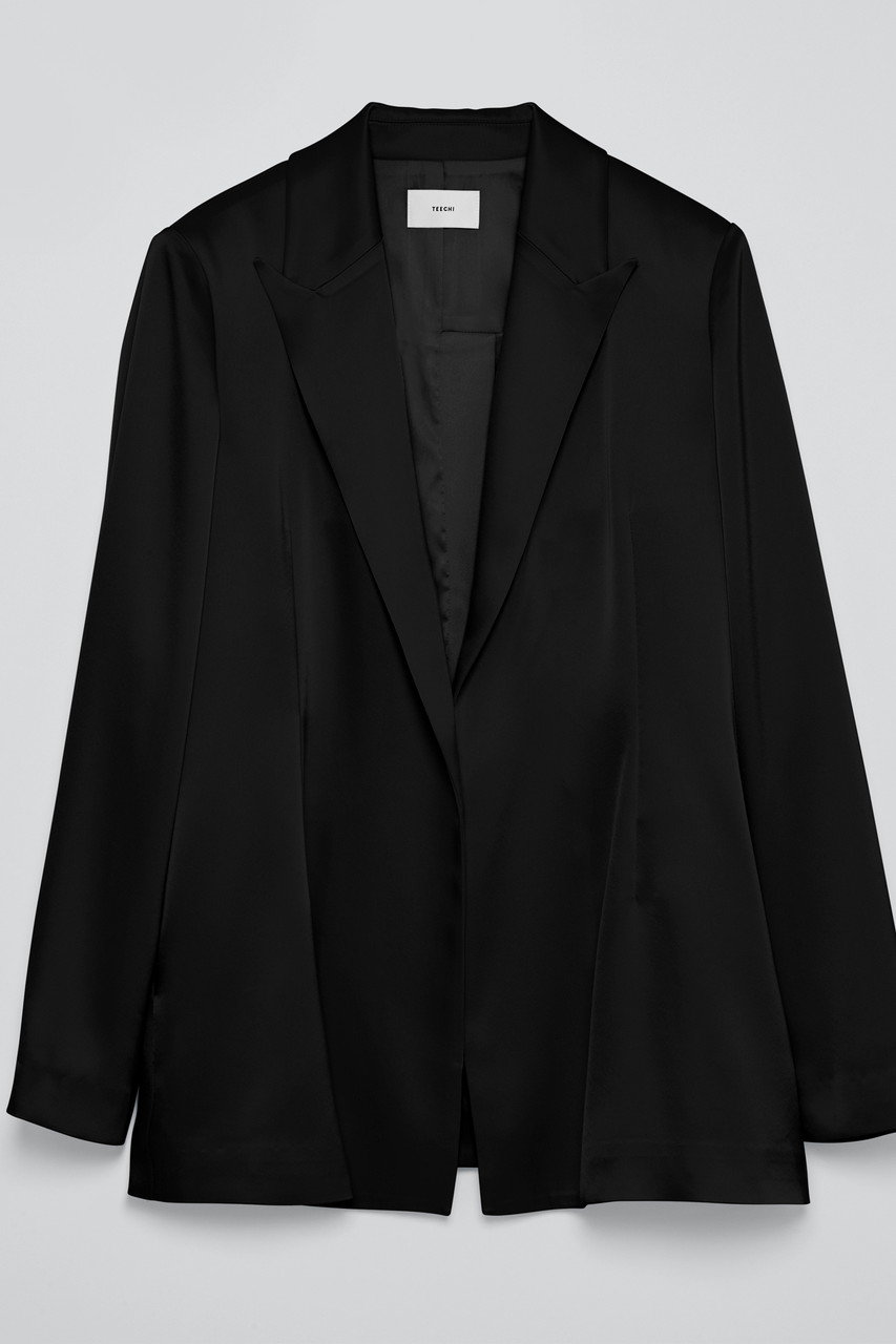 TEECHI サテンジャケット (ブラック, 36) ティーチ ELLE SHOP