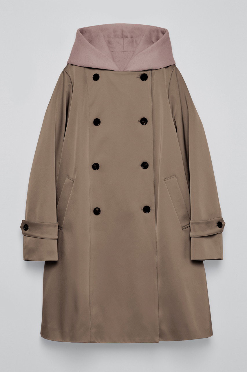 TEECHI デタッチャブルフードコート (ブラウン, 38) ティーチ ELLE SHOP