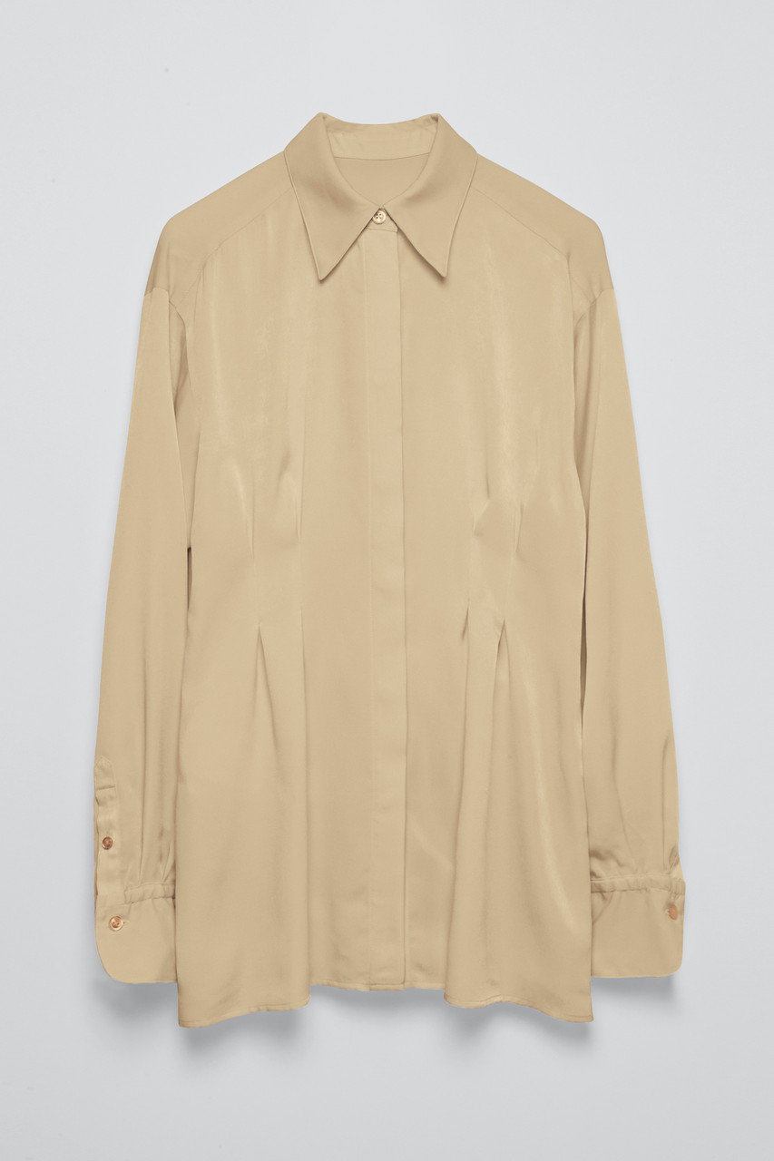 TEECHI インバーテッドタックブラウス (ベージュ, 38) ティーチ ELLE SHOP TEECHI インバーテッドタックブラウス (ベージュ, 38) ティーチ ELLE SHOP