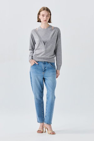 ティーチ/TEECHIのレイヤードプルオーバーニット(110300/110301)