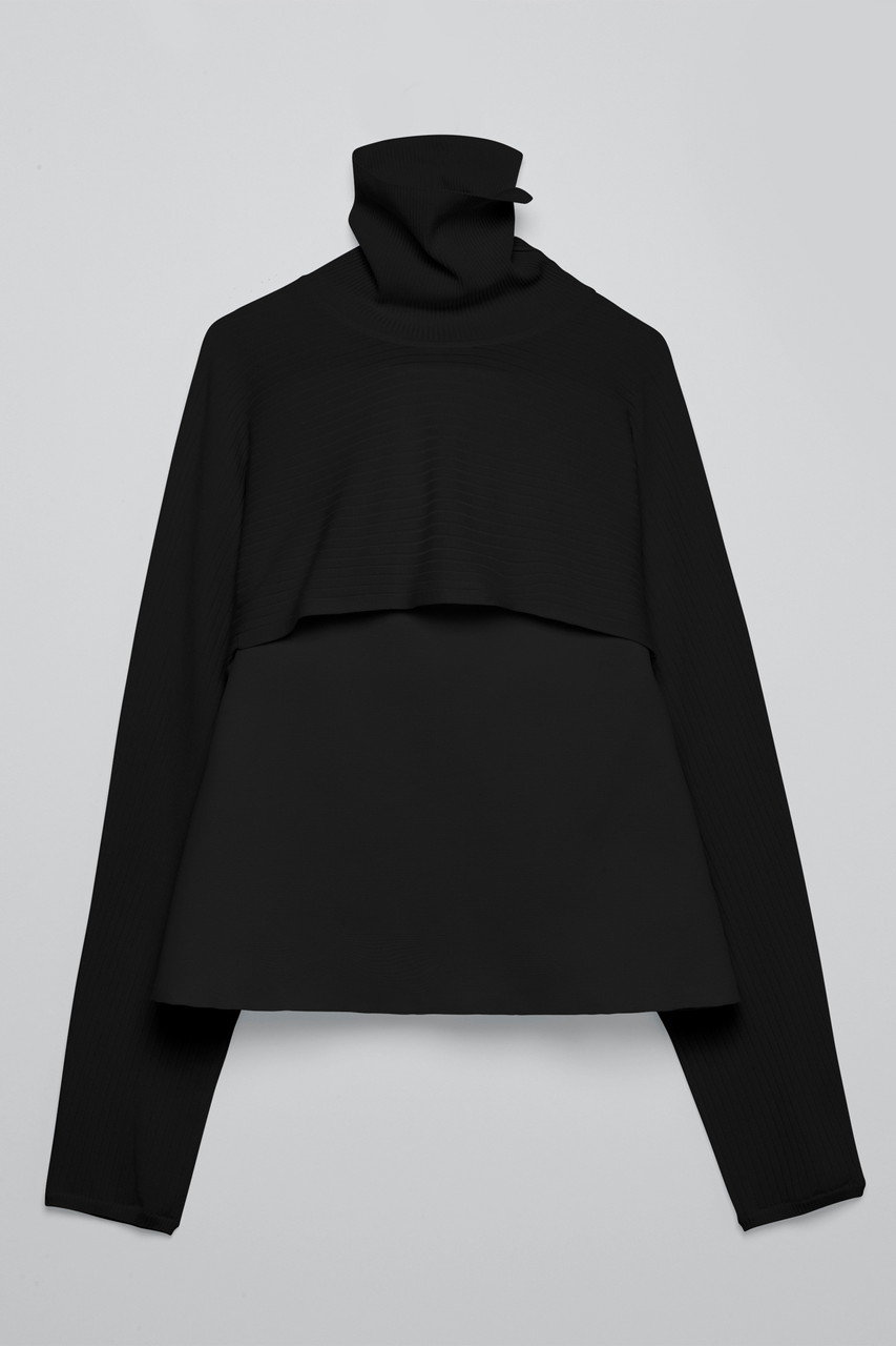 ペプラムプルオーバーニット