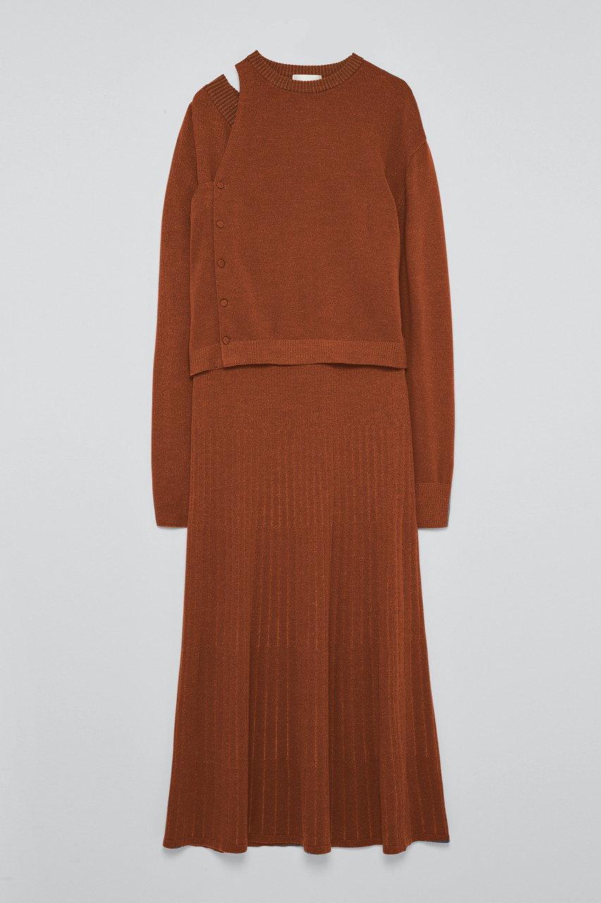 TEECHI ウールニットワンピース (ブラウン, 36) ティーチ ELLE SHOP TEECHI ウールニットワンピース (ブラウン, 36) ティーチ ELLE SHOP