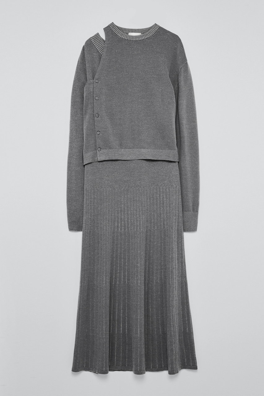 TEECHI ウールニットワンピース (グレー, 36) ティーチ ELLE SHOP TEECHI ウールニットワンピース (グレー, 36) ティーチ ELLE SHOP