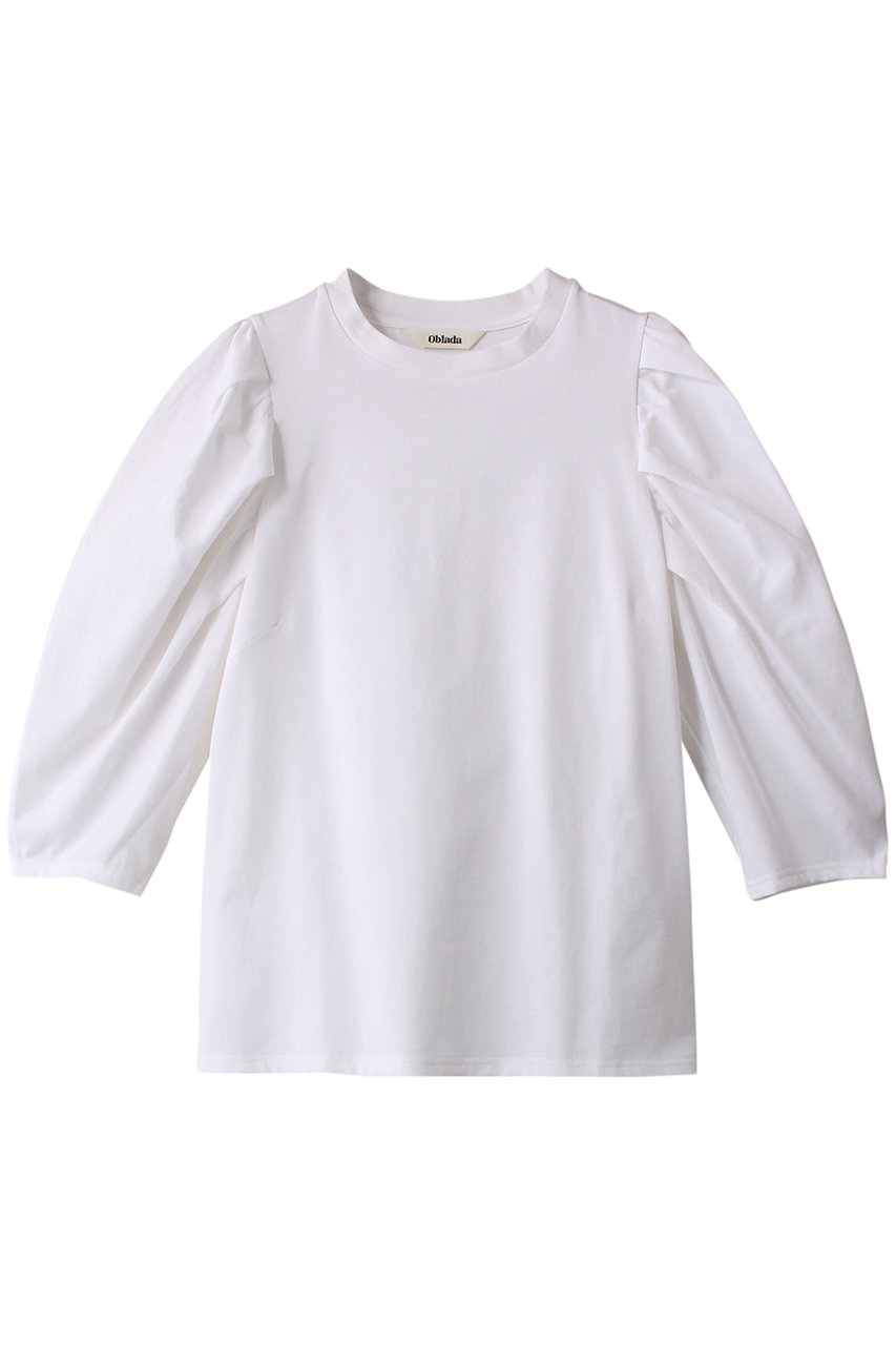 オブラダ/ObladaのシャーリングTシャツ(ホワイト/S2310CU01)