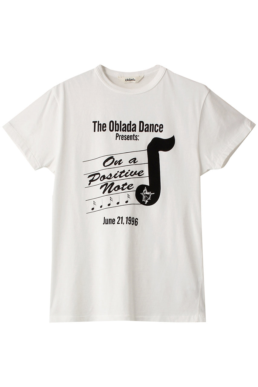 Oblada NOTE Tシャツ (ホワイト, F) オブラダ ELLE SHOP