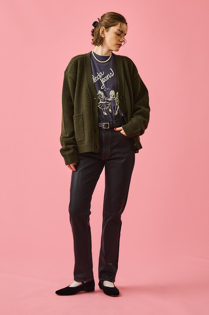 Oblada(オブラダ)|USUAL JEANS レザーライク パンツ/ブラック Oblada(オブラダ)|USUAL JEANS レザーライク パンツ/ブラック