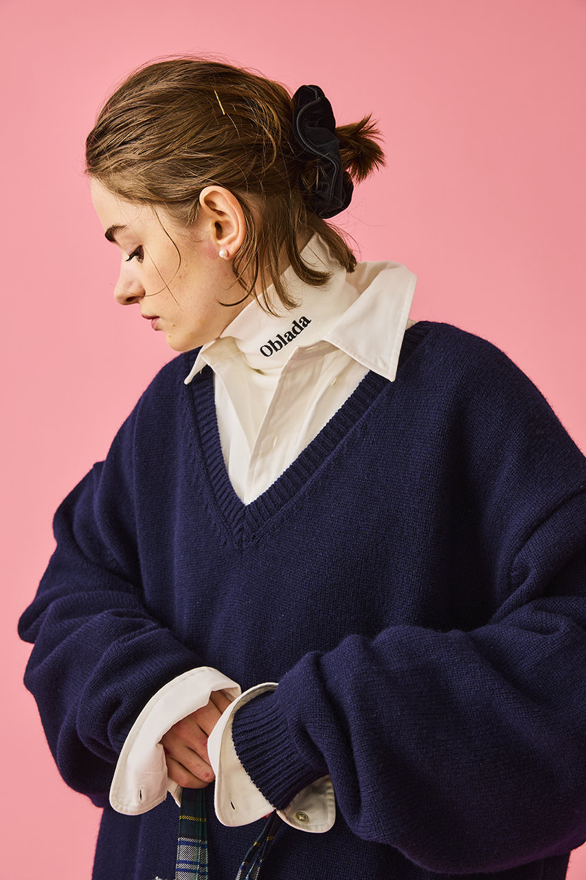 Oblada(オブラダ)｜HONEY ニットドレス/ネイビー の通販｜ELLESHOP 