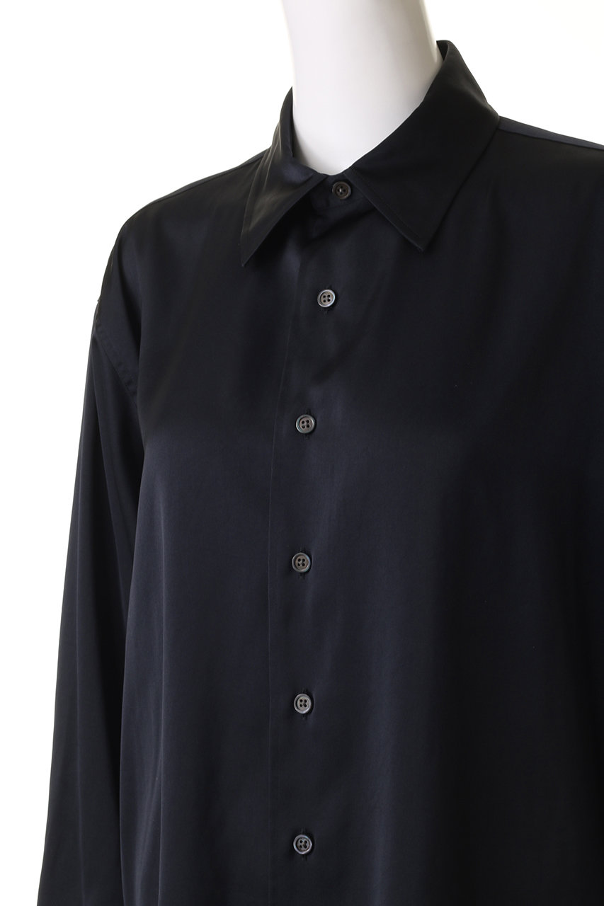 Oblada(オブラダ)｜BLOKE サテンシャツ/ネイビー の通販｜ELLESHOP