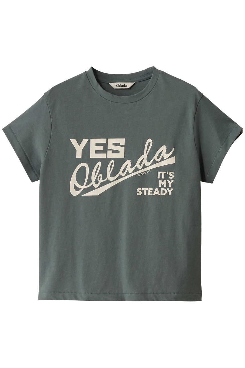 Oblada YES OBLADA ロゴTシャツ (グリーン, F) オブラダ ELLE SHOP Oblada YES OBLADA ロゴTシャツ (グリーン, F) オブラダ ELLE SHOP