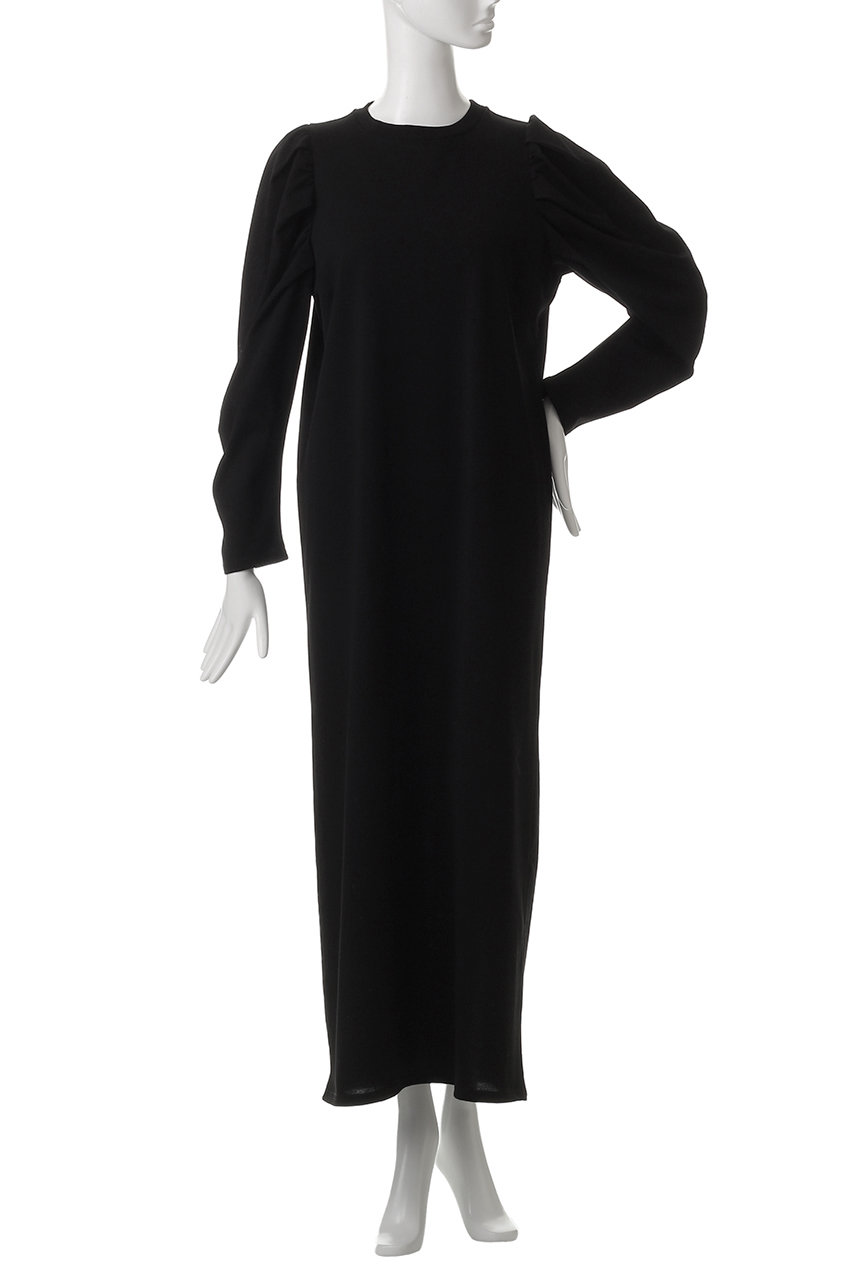 Oblada(オブラダ)｜シャーリングドレス/ブラック の通販｜ELLESHOP