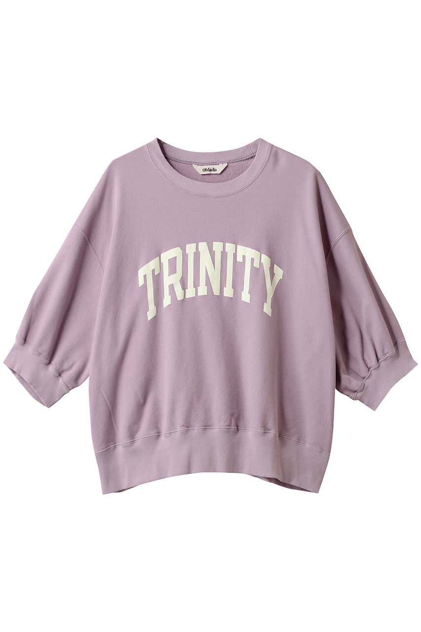 Oblada TRINITY ハーフスリーブスウェットシャツ (ラベンダー, F) オブラダ ELLE SHOP Oblada TRINITY ハーフスリーブスウェットシャツ (ラベンダー, F) オブラダ ELLE SHOP