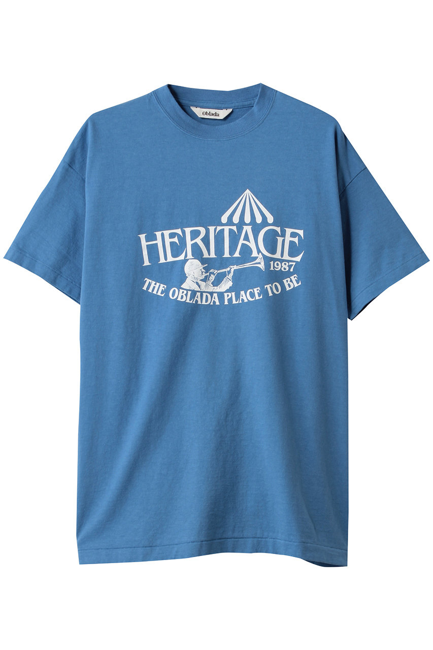 Oblada HERITAGE Tシャツ (ブルー, F) オブラダ ELLE SHOP Oblada HERITAGE Tシャツ (ブルー, F) オブラダ ELLE SHOP