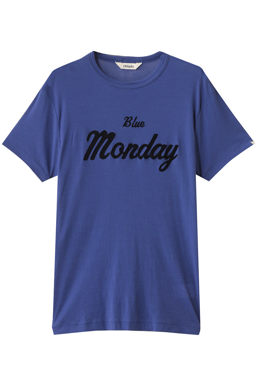 Oblada BLUE MONDAY Tシャツ (ブルー, F) オブラダ ELLE SHOP Oblada BLUE MONDAY Tシャツ (ブルー, F) オブラダ ELLE SHOP