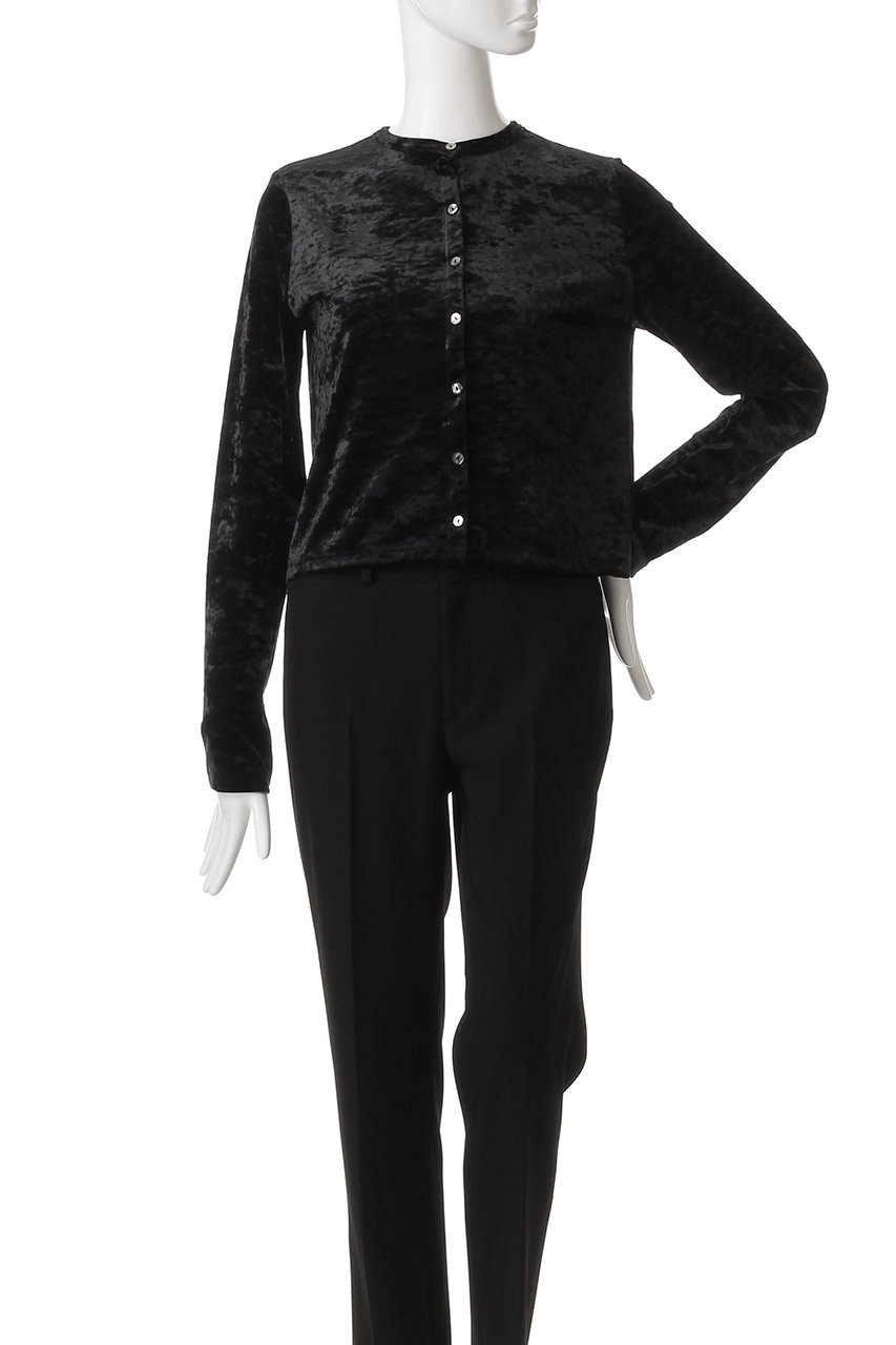 Oblada(オブラダ)｜ベロアカーディガン/ブラック の通販｜ELLESHOP