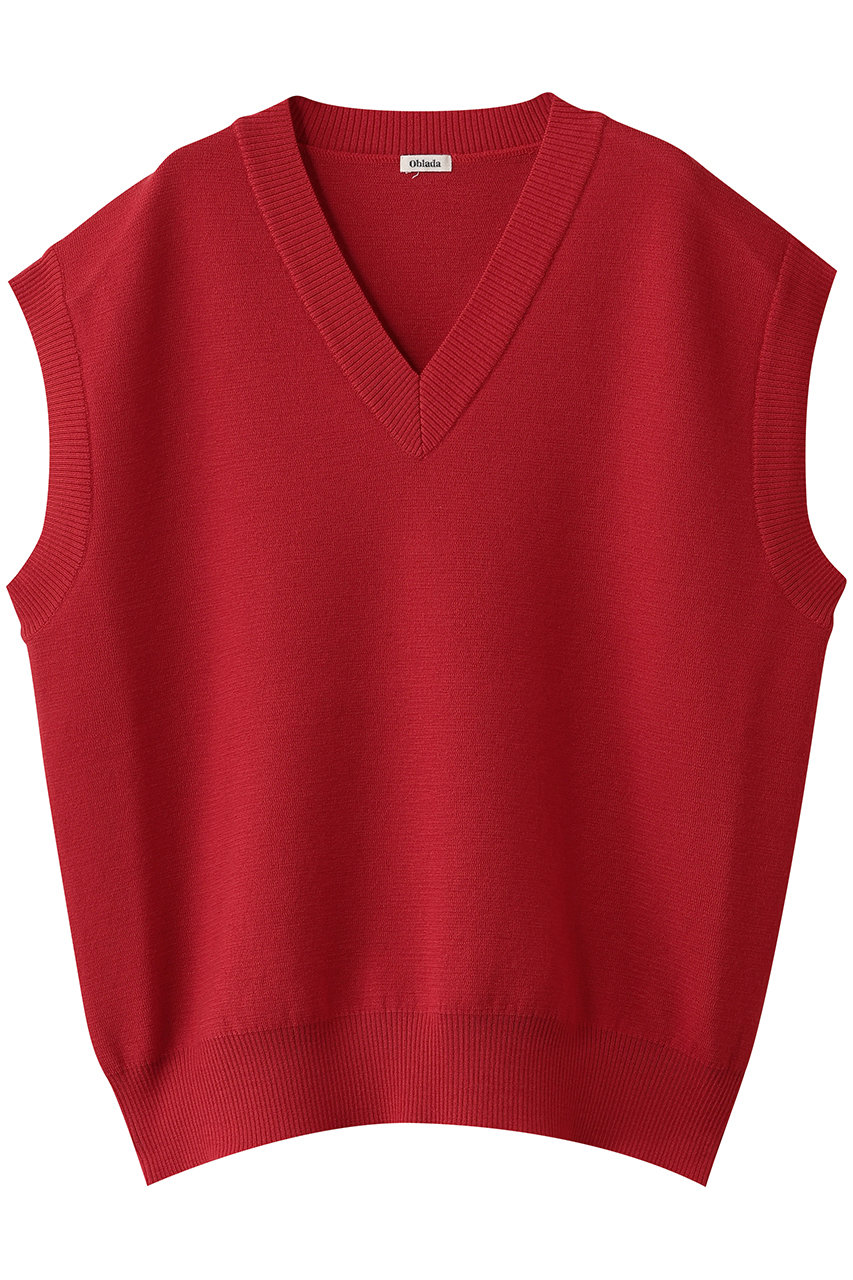 Oblada(オブラダ)｜JERMYN ニットベスト/レッド の通販｜ELLESHOP