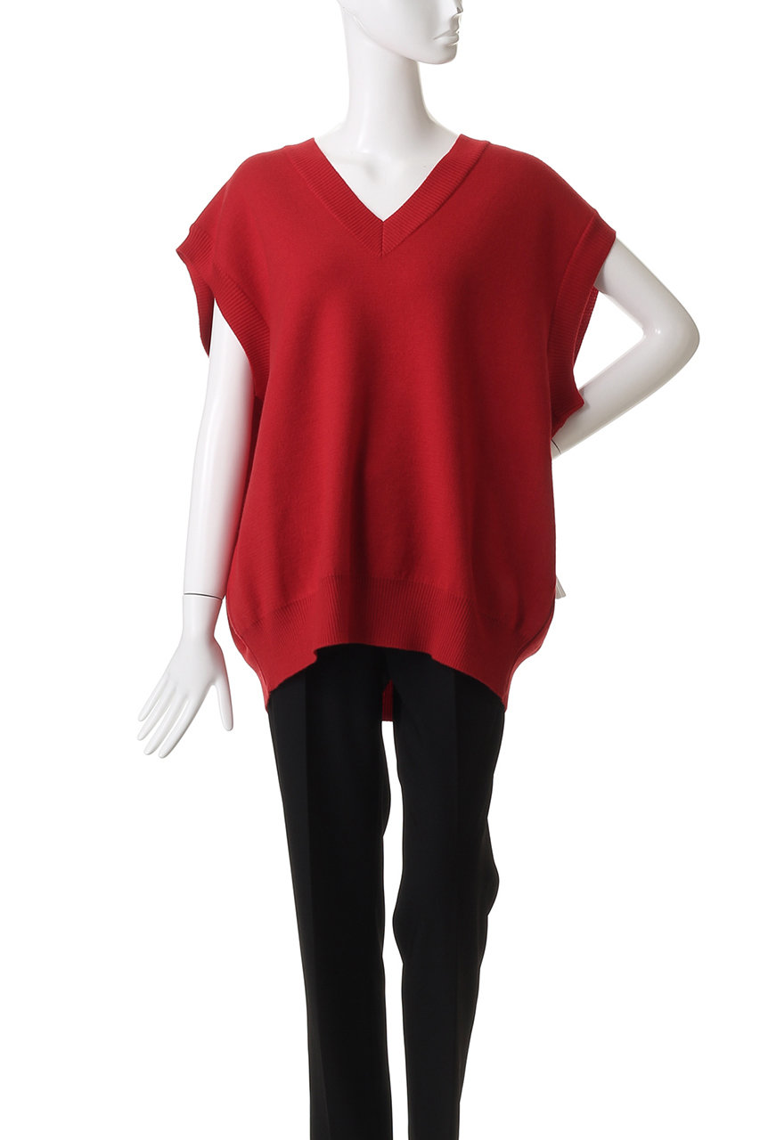 oblada オブラダ　cinch シンチ　ジャーミンベスト　ニットベスト Oblada(オブラダ)｜JERMYN ニットベスト/レッド の通販｜ELLESHOP