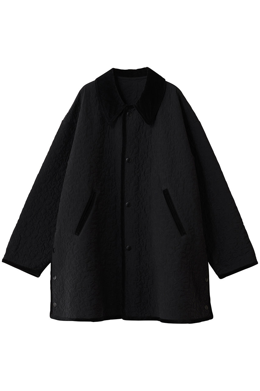 Oblada フラワーエンブロイダリーコート (ブラック, F) オブラダ ELLE SHOP Oblada フラワーエンブロイダリーコート (ブラック, F) オブラダ ELLE SHOP