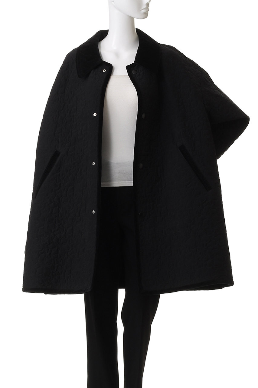 Oblada(オブラダ)｜フラワーエンブロイダリーコート/ブラック の通販