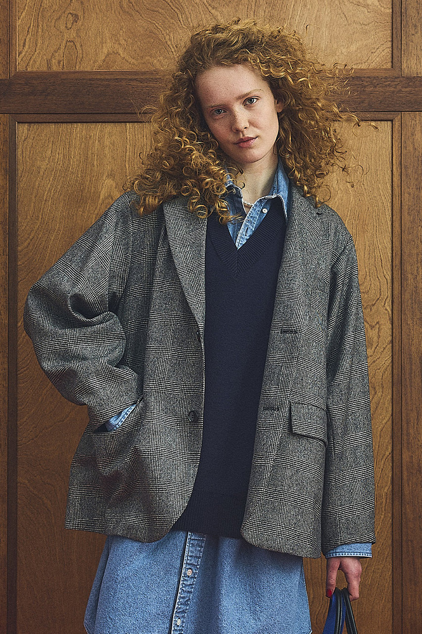 Oblada チェック柄ブレザージャケット Oblada(オブラダ)｜UNCONSTRUCTION ジャケット(GLEN CHECK)/チェック