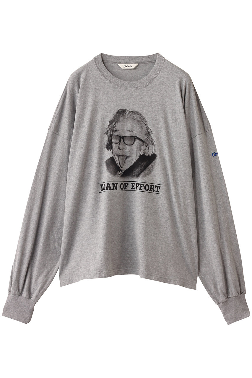 Oblada アンクル ロング Tシャツ (グレー, F) オブラダ ELLE SHOP Oblada アンクル ロング Tシャツ (グレー, F) オブラダ ELLE SHOP