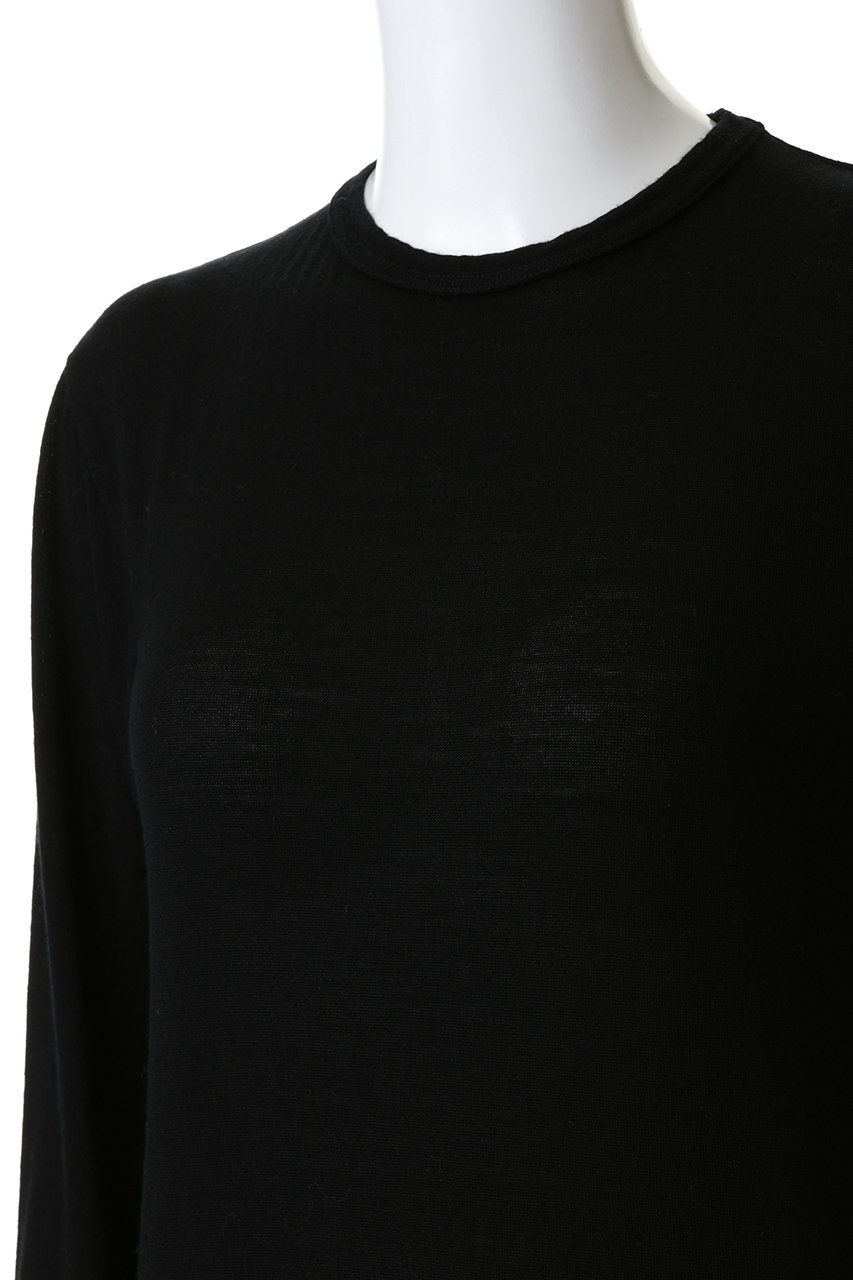 Oblada(オブラダ)｜ウールロングTシャツ/ブラック の通販｜ELLESHOP