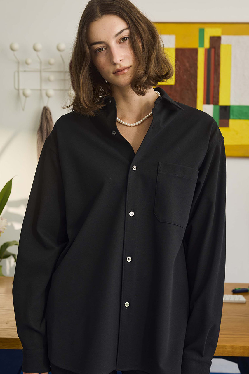 Oblada(オブラダ)｜ジャージーオーセンティックシャツ/ブラック の通販