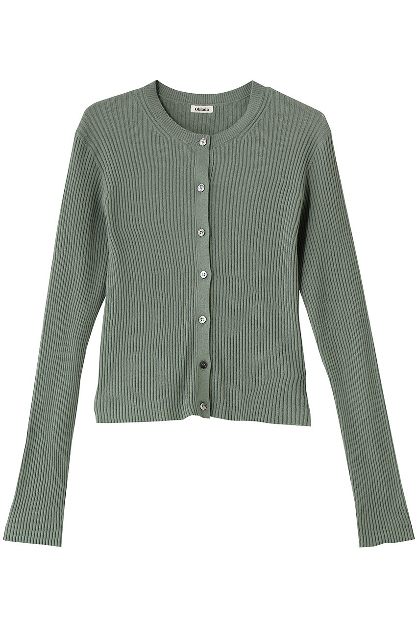 オブラダ/Obladaのリブカーディガン(グリーン/S2610KN03)