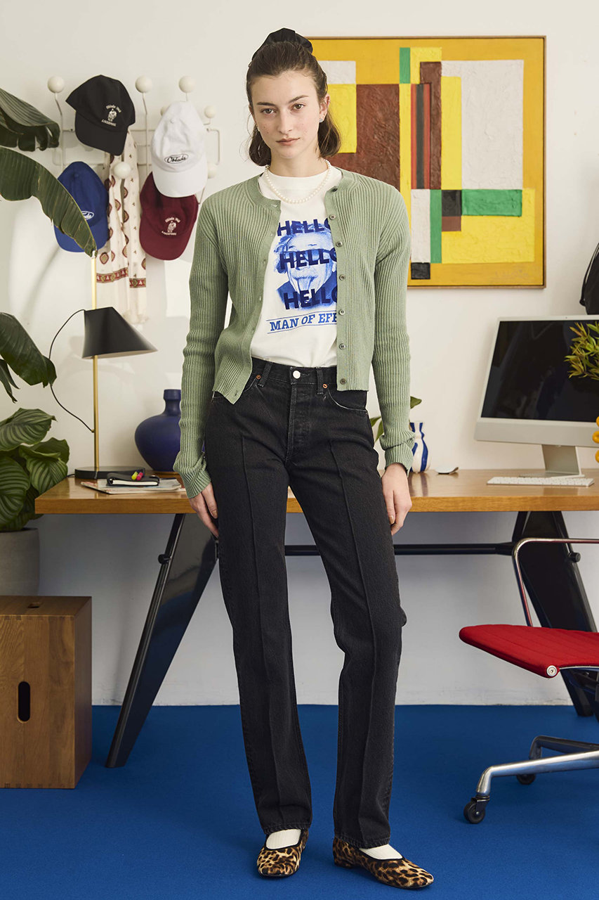 Oblada(オブラダ)｜リブカーディガン/グリーン の通販｜ELLESHOP