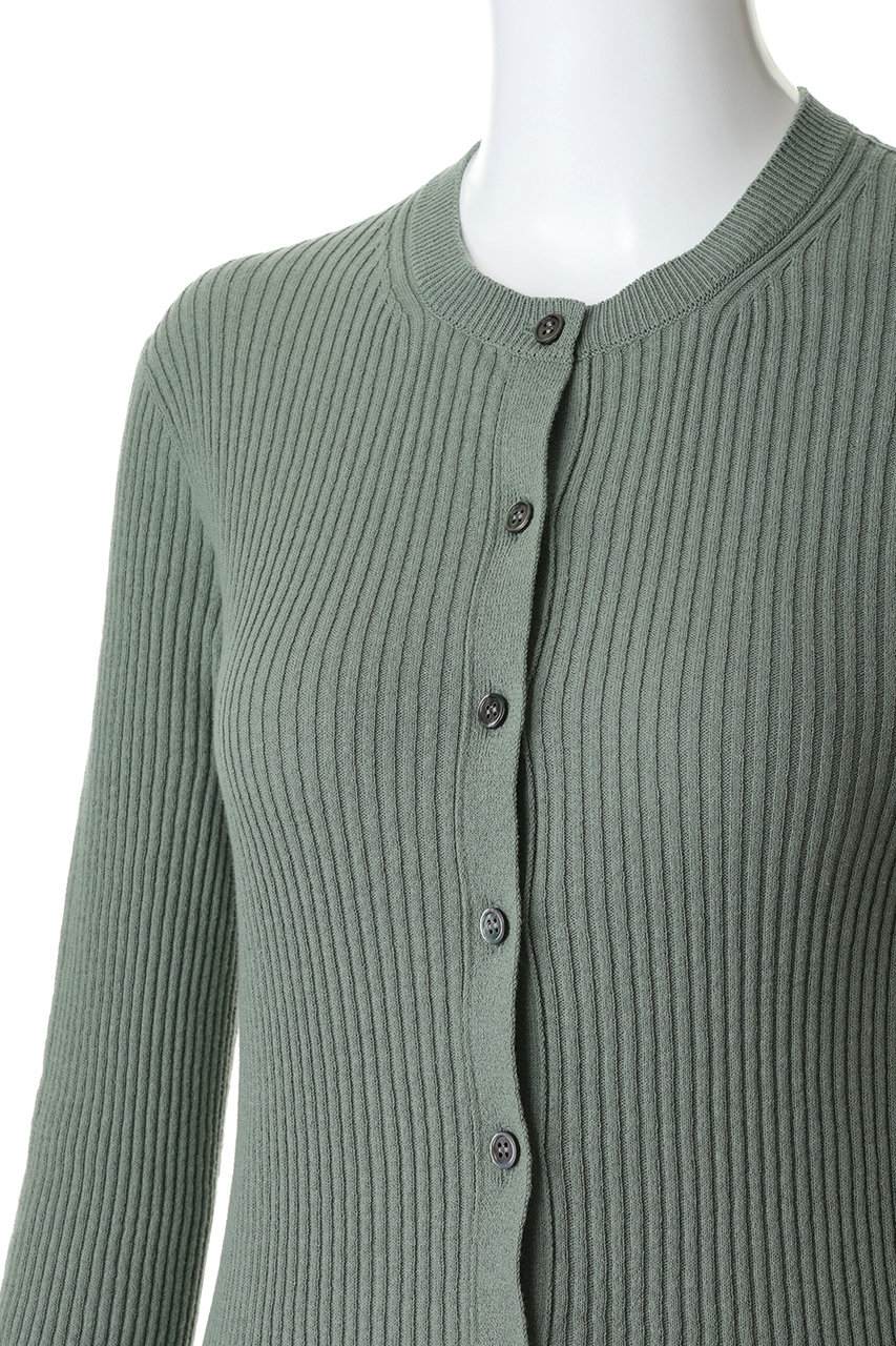 Oblada(オブラダ)｜リブカーディガン/グリーン の通販｜ELLESHOP