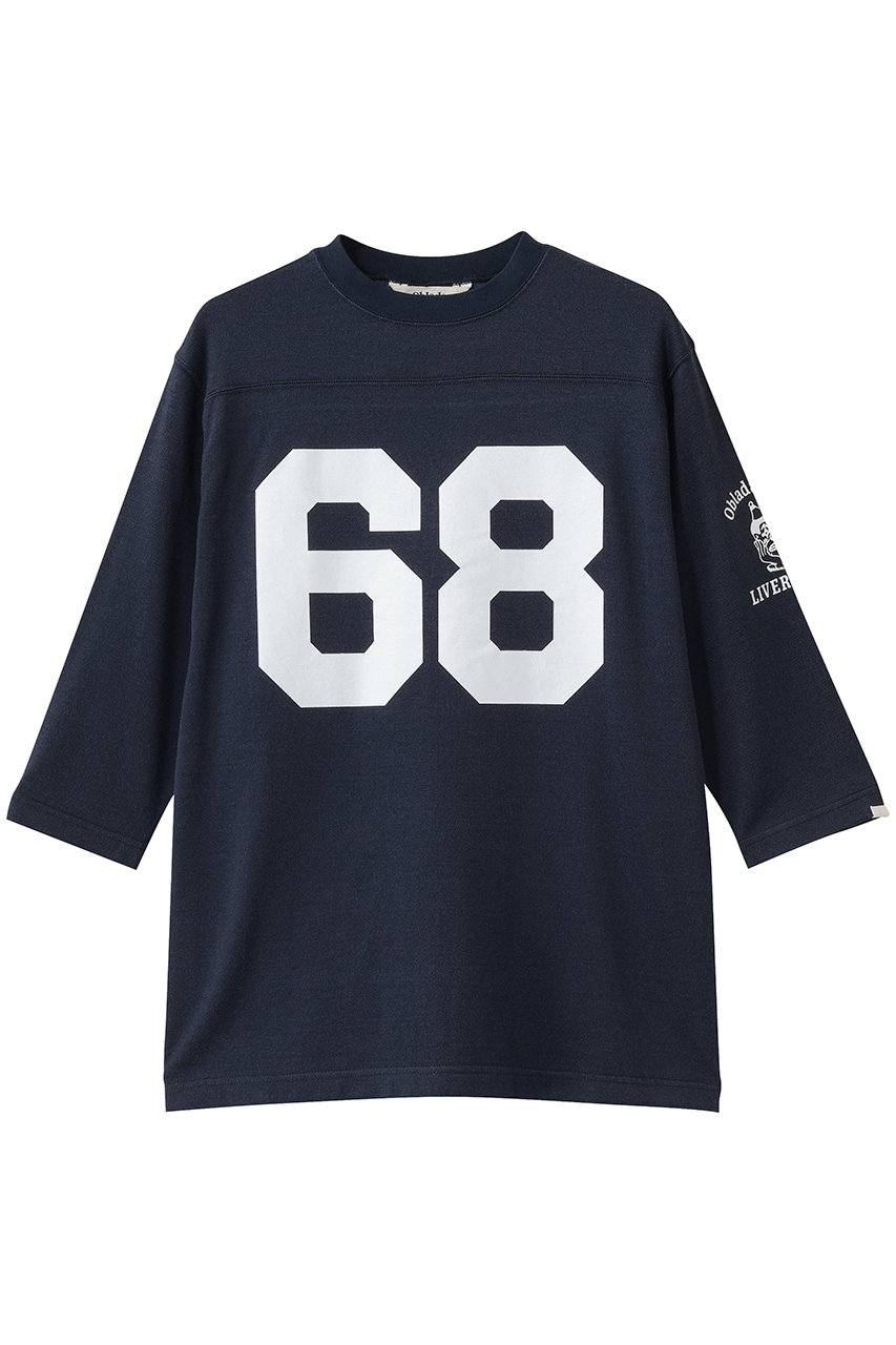 【新品】  oblada / オブラダ | シルク クルーネックTシャツ | F | ネイビー | レディース 25FW】Oblada オブラダ BEARS TEE プリントTシャツ F2510CU03【送料