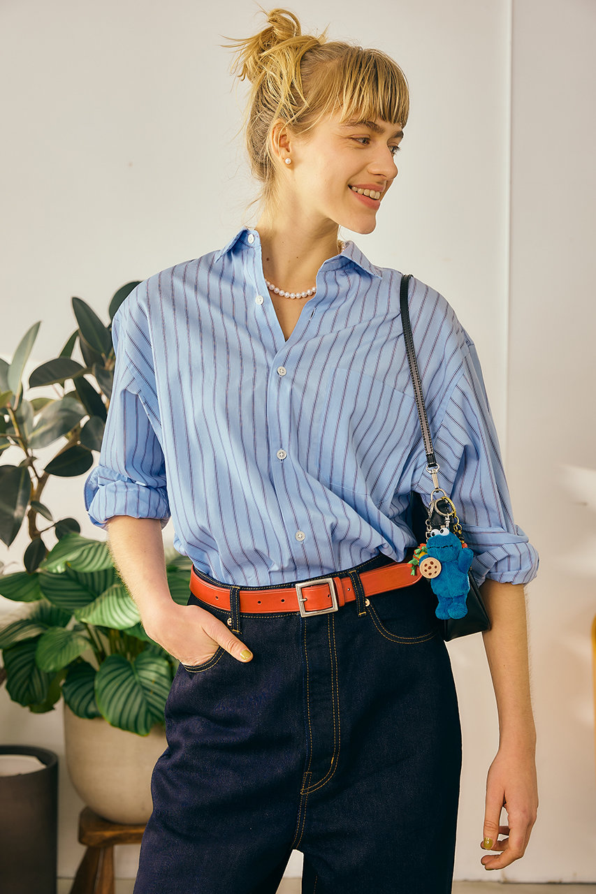 ヤ✨美品！タグ付き Oblada（オブラダ）イエローストライプ長袖Tシャツ Oblada(オブラダ)｜ストライプオーセンティックシャツ/ブルー の通販