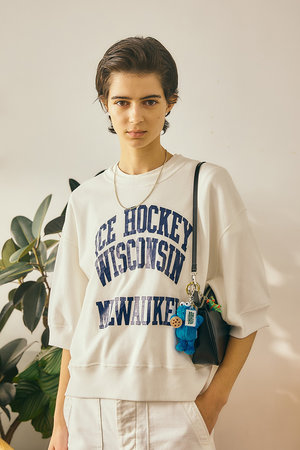 オブラダ/ObladaのHOCKEY ハーフスリーブスウェット