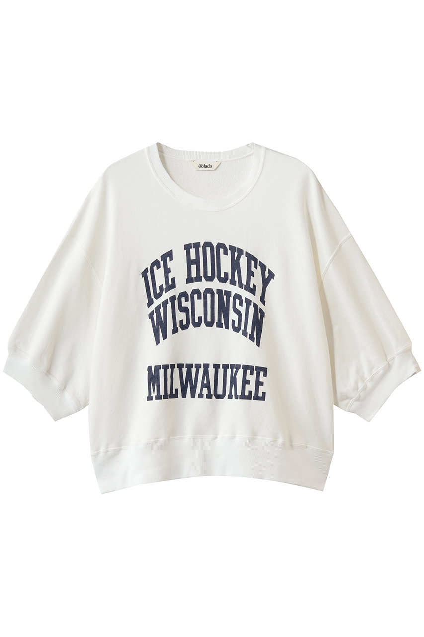 オブラダ/ObladaのHOCKEY ハーフスリーブスウェット(ホワイト/M2610CU20)