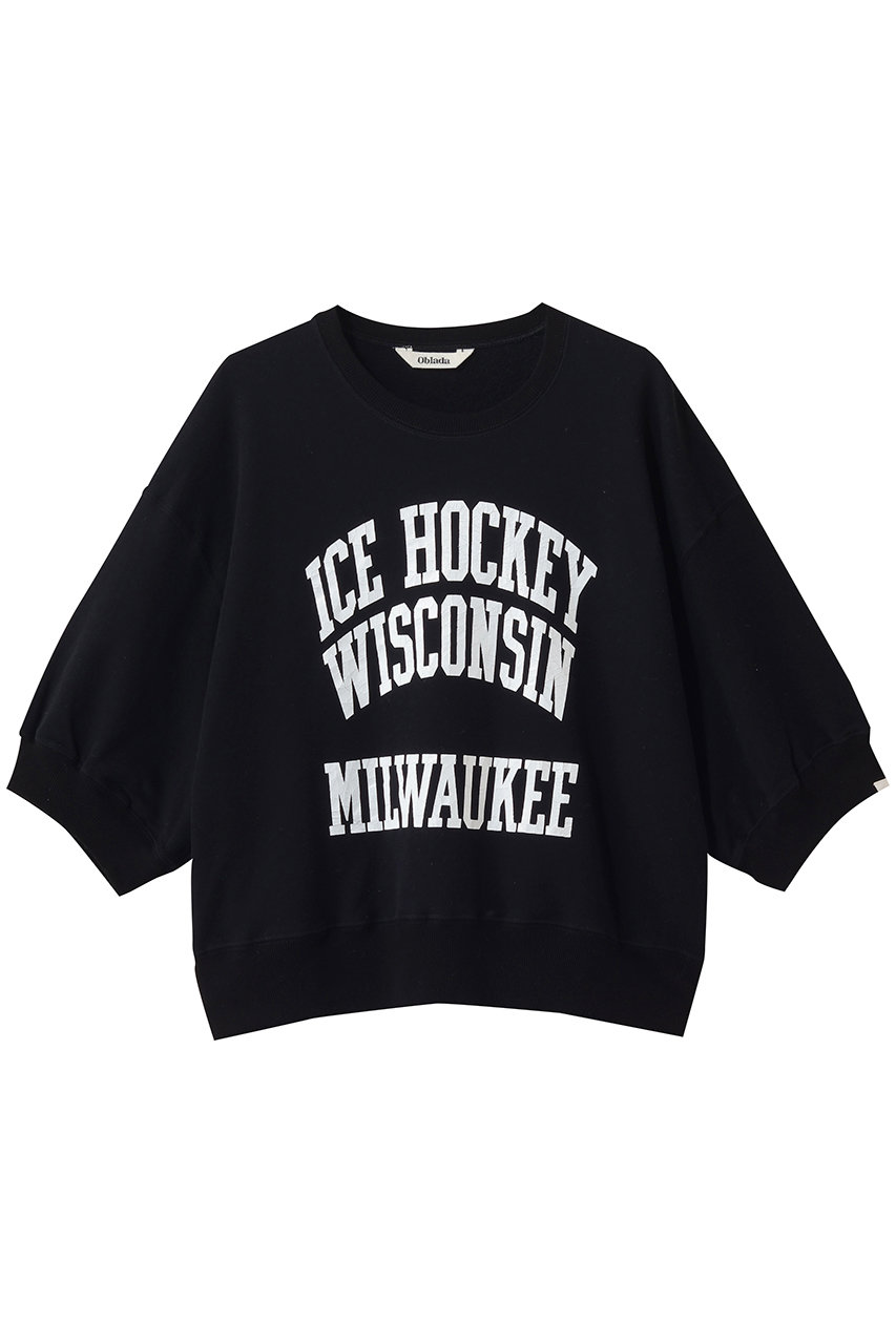 オブラダ/ObladaのHOCKEY ハーフスリーブスウェット(ブラック/M2610CU20)