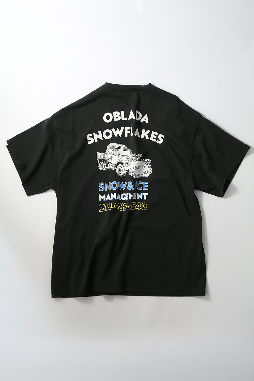 Oblada(オブラダ)｜SNOWFLAKES Tシャツ/ブラック の通販｜ELLESHOP