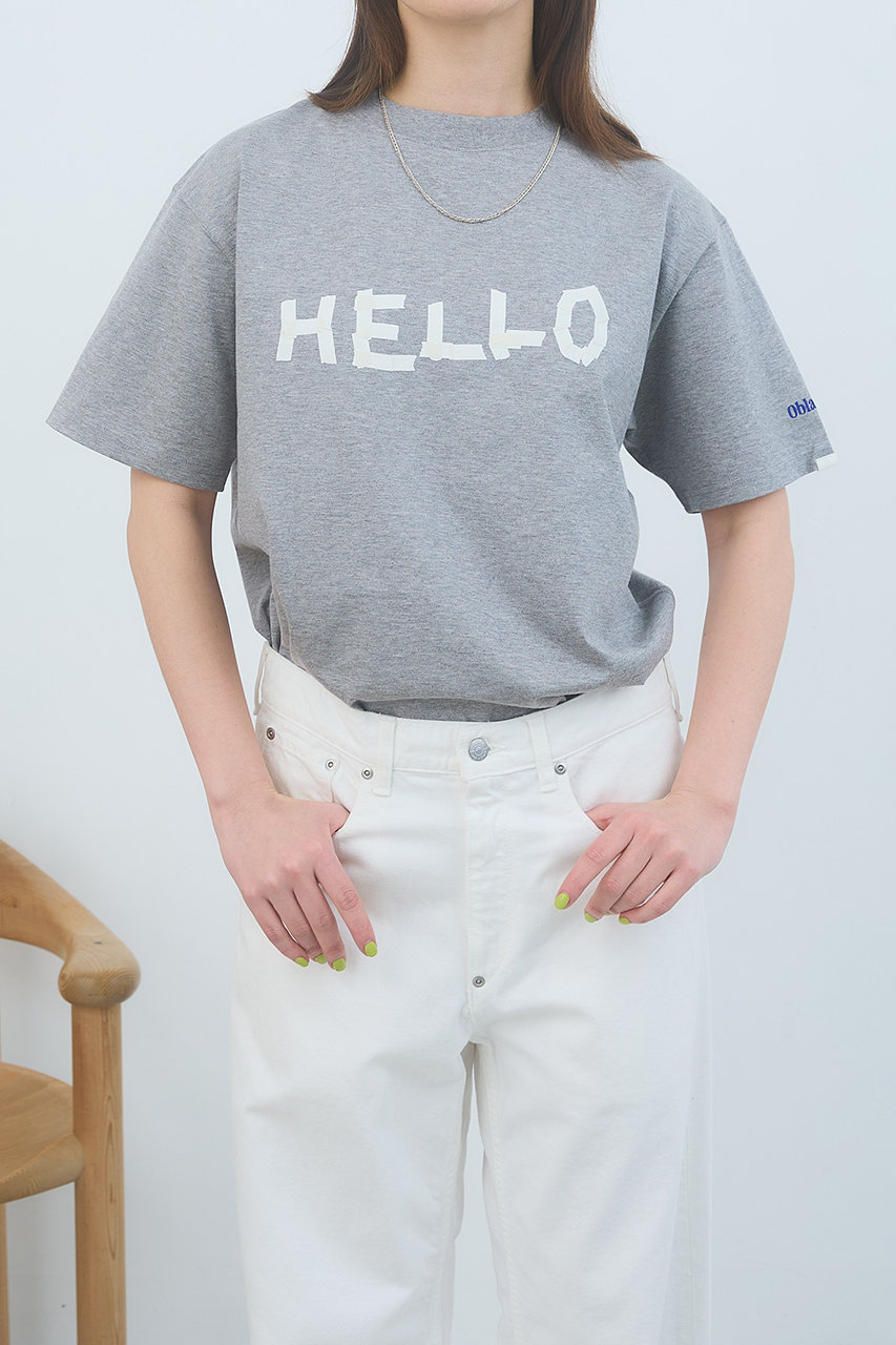 Oblada(オブラダ)｜【ELLE SHOP限定】HELLOコットンTAPETシャツ/グレー