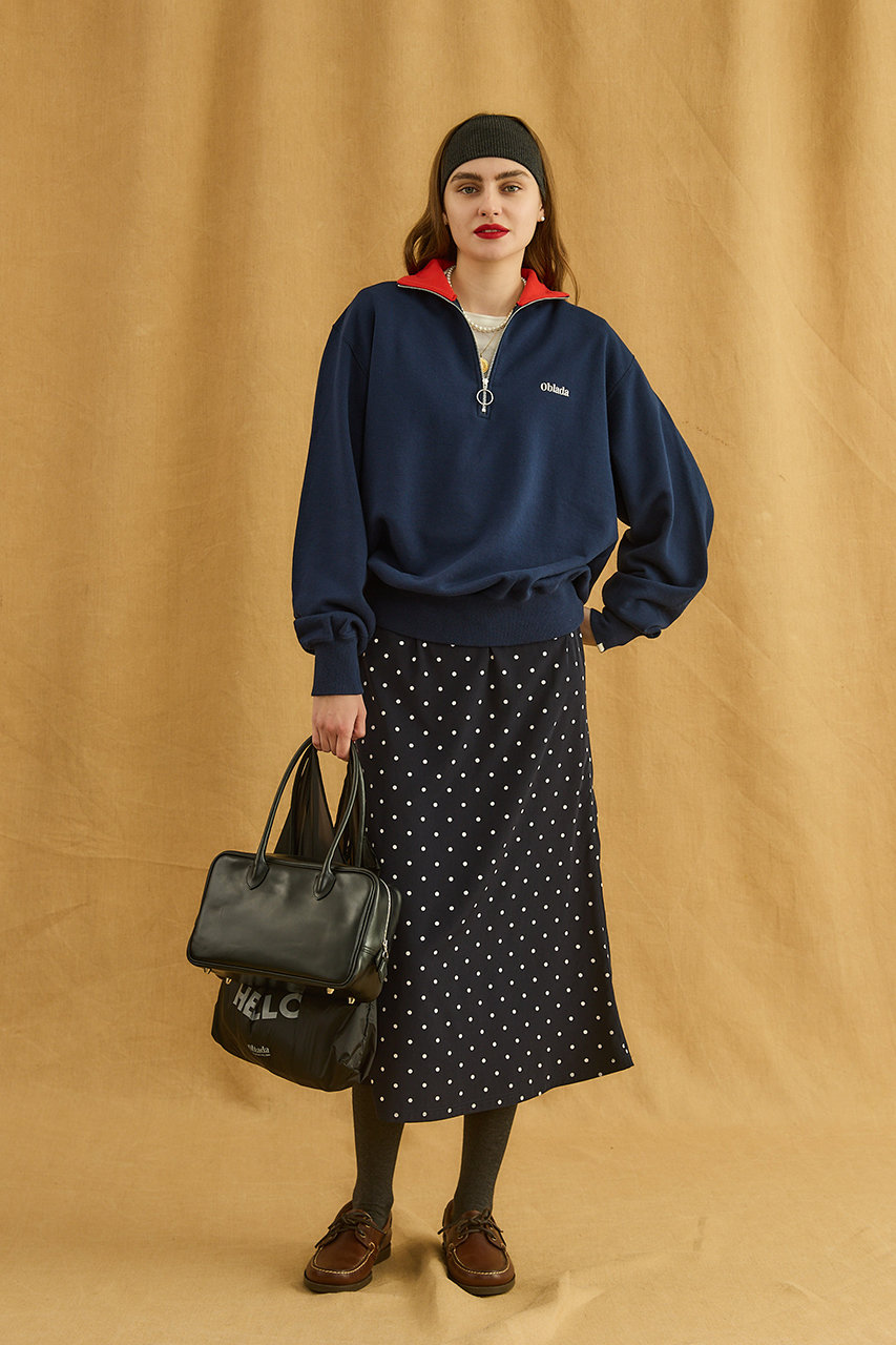 Oblada オブラダ　ドットイージースカート Oblada(オブラダ)｜ドットイージースカート/ネイビー の通販｜ELLESHOP