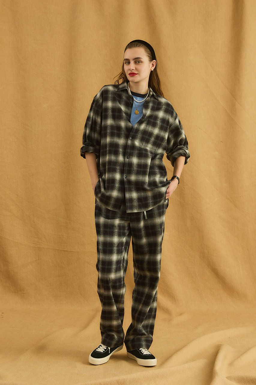 Oblada(オブラダ)｜オンブレチェックパンツ/ブラック の通販｜ELLESHOP