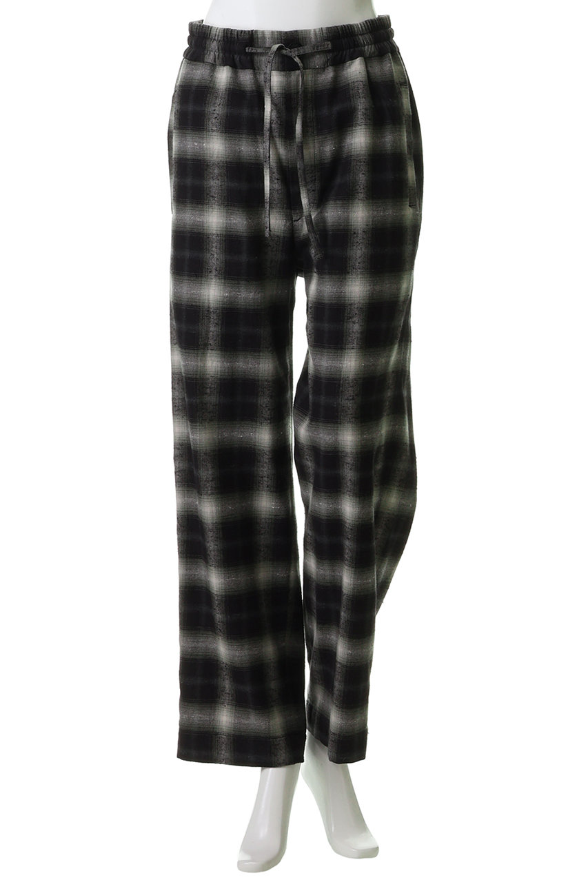 Oblada(オブラダ)｜オンブレチェックパンツ/ブラック の通販｜ELLESHOP